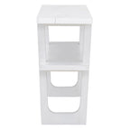 Console Rétro Élégante avec Plateau Effet Marbre et Rangement Polyvalent