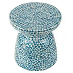 D15x16 Capiz Garden Stool Small Side Table