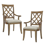 Lot de 2 chaises de salle à manger modernes avec accoudoirs et assise rembourrée, convient pour le salon, la salle à manger et le bar.