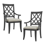 Lot de 2 chaises de salle à manger modernes avec accoudoirs et assise rembourrée, convient pour le salon, la salle à manger et le bar.