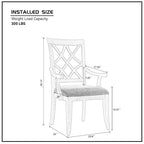 Lot de 2 chaises de salle à manger modernes avec accoudoirs et assise rembourrée, convient pour le salon, la salle à manger et le bar.