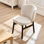 Modern Style Armless Dining Chair with Wooden Frame and Upholstered Seat, Suitable for Kitchen, Living Room, and Restaurant