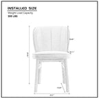 Modern Style Armless Dining Chair with Wooden Frame and Upholstered Seat, Suitable for Kitchen, Living Room, and Restaurant