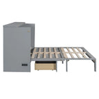 Queen Size Murphy Bed with Large Drawers