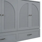 Queen Size Murphy Bed with Large Drawers