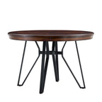 Table à manger ronde Christopher Knight Home avec base en métal - 46,85 L x 46,85 P x 30 H