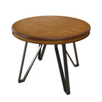 Table à manger ronde Christopher Knight Home avec base en métal - 46,85 L x 46,85 P x 30 H