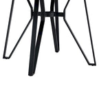 Table à manger ronde Christopher Knight Home avec base en métal - 46,85 L x 46,85 P x 30 H