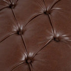 Tufted Upholstered End of Bed Bench with Nailhead Trim and Shelf