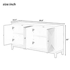 Sleek Storage Cabinet Sideboard Buffet with Vertical Line Design,Suitable for Study,Entrance and Living Room