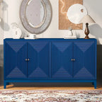 Sleek Storage Cabinet Sideboard Buffet with Vertical Line Design,Suitable for Study,Entrance and Living Room