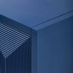 Sleek Storage Cabinet Sideboard Buffet with Vertical Line Design,Suitable for Study,Entrance and Living Room