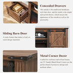 Farmhouse Fireplace TV Stand for 80 Inch TV, Entertainment Center