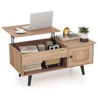 Table basse à plateau relevable Costway avec compartiment de rangement caché - Voir détails