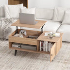 Table basse à plateau relevable Costway avec compartiment de rangement caché - Voir détails