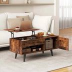 Table basse à plateau relevable Costway avec compartiment de rangement caché - Voir détails