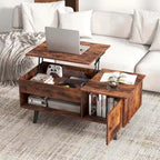 Table basse à plateau relevable Costway avec compartiment de rangement caché - Voir détails