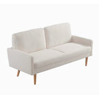 2-Seater Velvet Loveseat Sofa with Tapered Wood Legs