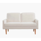 2-Seater Velvet Loveseat Sofa with Tapered Wood Legs