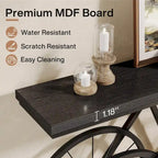 70.9-Inch Extra Long Console Table with Bicycle Metal Base for Entryway, Living Room - 11.81D x 70.87W x 33.46H