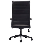 Chaise de bureau ergonomique moderne : Dossier mi-haut, cuir PU, accoudoirs, inclinaison, hauteur réglable, roulettes, pivotante