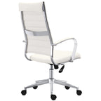 Chaise de bureau ergonomique moderne : Dossier mi-haut, cuir PU, accoudoirs, inclinaison, hauteur réglable, roulettes, pivotante