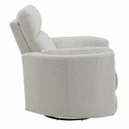Fauteuil inclinable pivotant Siri, bouclé beige moelleux, coussin doux