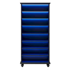 9-Tier Narrow Tall Shoe Storage Cabinet with LED Lighting for Living Room