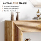 59-Inch Long Console Table for Living Room, Narrow Wood Entryway Table