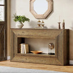 59-Inch Long Console Table for Living Room, Narrow Wood Entryway Table