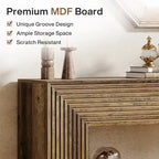 59-Inch Long Console Table for Living Room, Narrow Wood Entryway Table