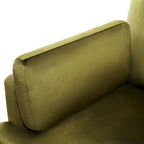 Green Oversized Accent Chair with Armrest Cushions and Angled Legs – 37" Wide