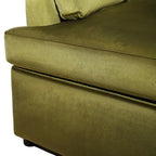 Green Oversized Accent Chair with Armrest Cushions and Angled Legs – 37" Wide