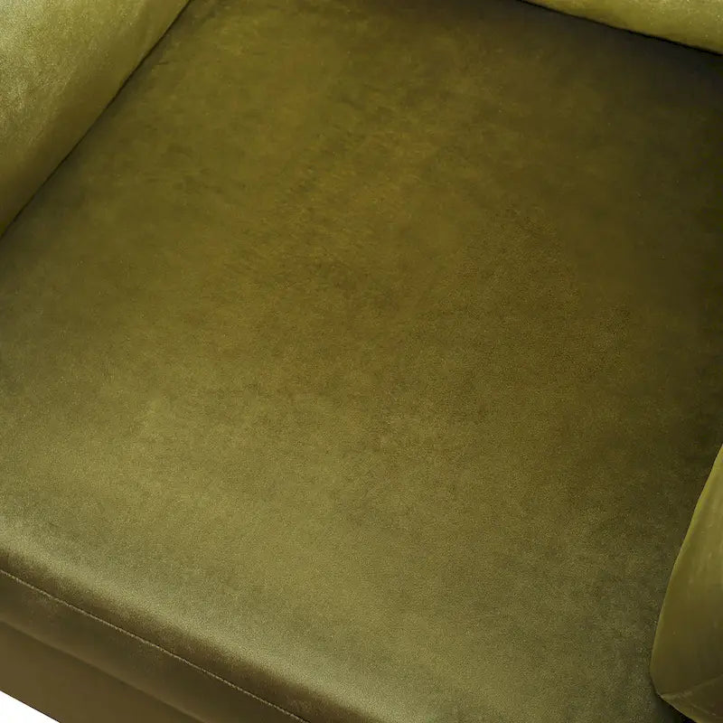 Green Oversized Accent Chair with Armrest Cushions and Angled Legs – 37" Wide