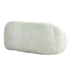63" Chenille Bean Bag Lounge Chair with High-Density Foam Filling – White