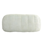 63" Chenille Bean Bag Lounge Chair with High-Density Foam Filling – White