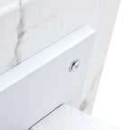 23.6 Modern Square Coffee Table with Gold Plated Decorative Strips for Living Room