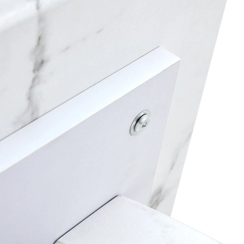 23.6 Modern Square Coffee Table with Gold Plated Decorative Strips for Living Room