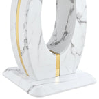 23.6 Modern Square Coffee Table with Gold Plated Decorative Strips for Living Room