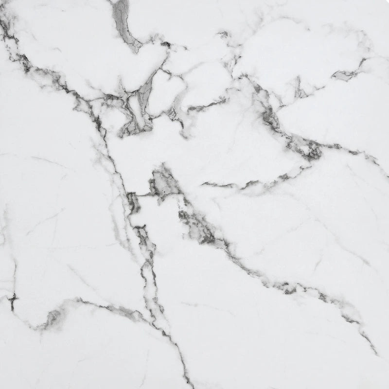 23.6 Modern Square Coffee Table with Gold Plated Decorative Strips for Living Room