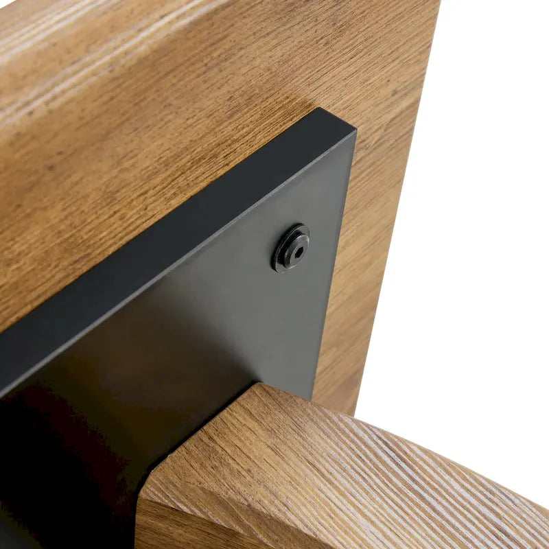 23.6 Modern Square Coffee Table with Gold Plated Decorative Strips for Living Room