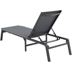 Chaise Lounge Chairs Outdoor, Aluminum Patio Lounge Chairs with Adjustable 5-Position, Folding Pool Lounge Chairs Recliner