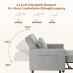 Canapé-lit convertible 3-en-1, Canapé-chaise dépliable, Lit pliant convertible pour salon