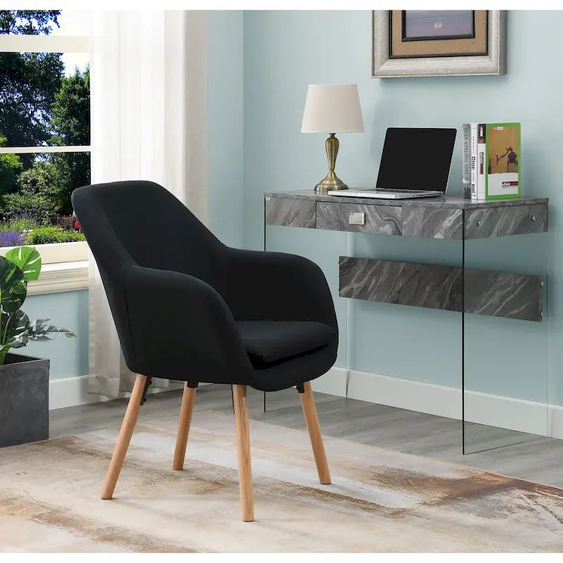 Fauteuil d'appoint rembourré à oreilles Charlotte « Take a Seat » de Convenience Concepts