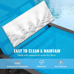 Chaise Lounge Chairs Outdoor, Aluminum Patio Lounge Chairs with Adjustable 5-Position, Folding Pool Lounge Chairs Recliner