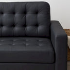 Canapé Brookside Brynn 76 po. avec accoudoirs carrés en similicuir/velours/tissu