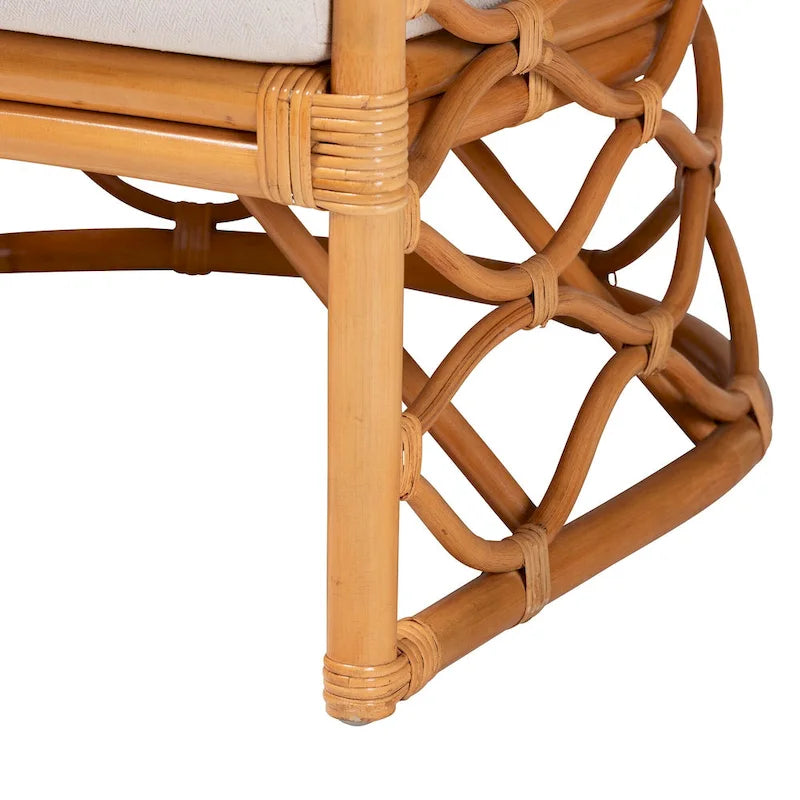 Fauteuil Acelynn Bohème en Rotin Clair Miel