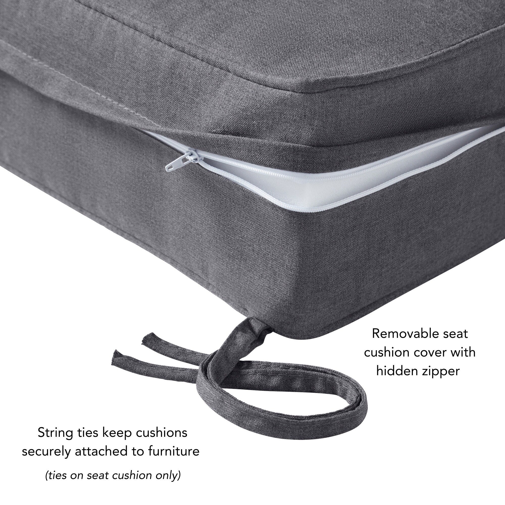 Sunbrella 2-Piece Premium Deep Seat Outdoor Cushion Set