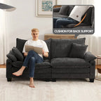 Ensembles de meubles de salon, Canapé modulaire sectionnel avec pouf pour salon, Canapé-lit convertible