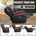 Big Size Faux Leather American Design Recliner Chair for Living Room